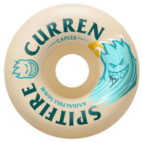 Spitfire F4 Radial Full Curren Caples Burn Squad Wheels Natural 56MM 99D