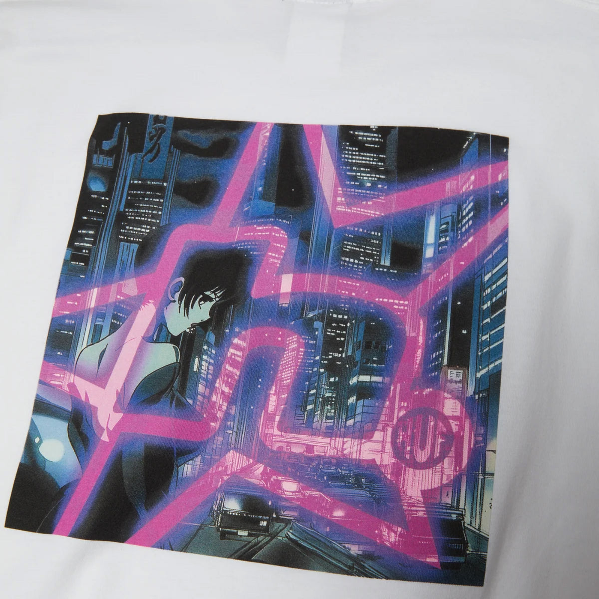 HUF Cyberpunk Tee - White back graphic