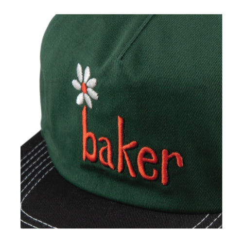 Baker Daisy Snapback Hat - Green/Black