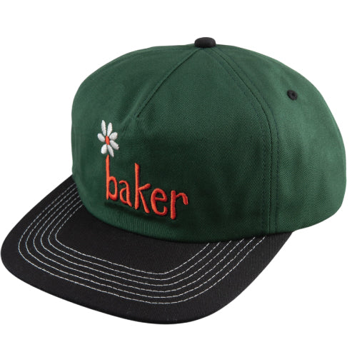Baker Daisy Snapback Hat - Green/Black