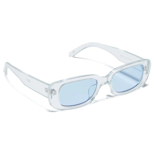 Glassy Darby Polarized Sunglasses - Transparent Ice/Blue