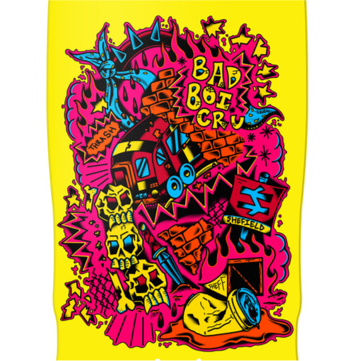 Heroin Dead Dave Trainlines Skateboard Deck 10.125" graphic