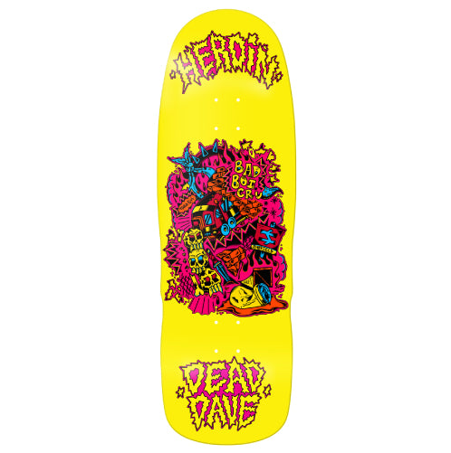 Heroin Dead Dave Trainlines Skateboard Deck 10.125" full bottom