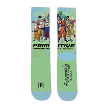 Primitive X Dragon Ball Super Universal Survival Team Crew Socks - Green Multi