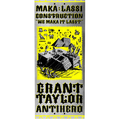 Antihero DBX Maka Lassi Construction Skateboard Deck 8.5" graphic