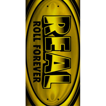 Real DBX Full Skateboard Deck Yellow 8.38" graphic