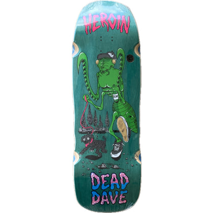 Heroin Dead Dave Bug Skateboard Deck 10.1" teal veneer