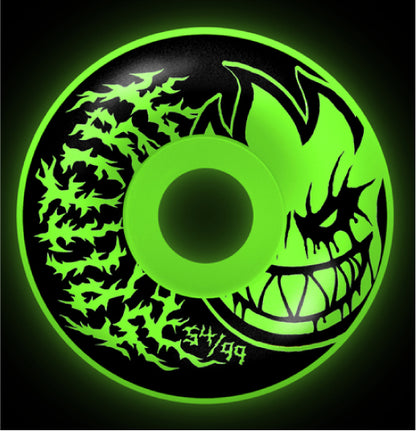 Spitfire F4 Radial Full Wheels Deathmask II 99D 54mm glow in the dark