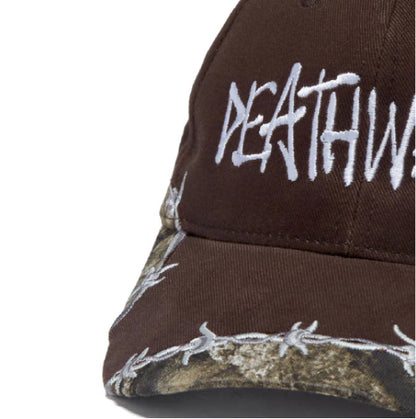 Deathwish Deathspray Barbed Wire Strapback Hat - Realtree Camo/Brown close