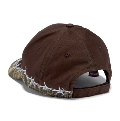 Deathwish Deathspray Barbed Wire Strapback Hat - Realtree Camo/Brown back