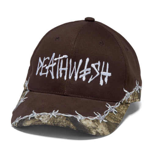 Deathwish Deathspray Barbed Wire Strapback Hat - Realtree Camo/Brown