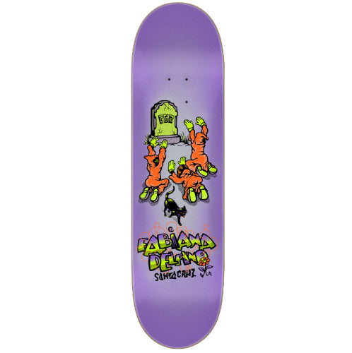 Santa Cruz Delfino Ego FeelBase Skateboard Deck Prismatic 8.25" full