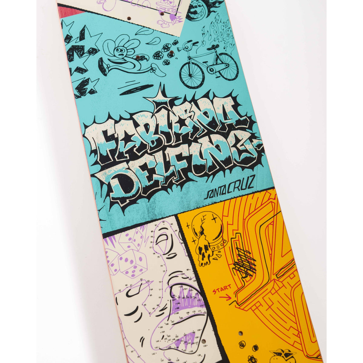Santa Cruz FeelBase Delfino Scribble Skateboard Deck 8.25" photo