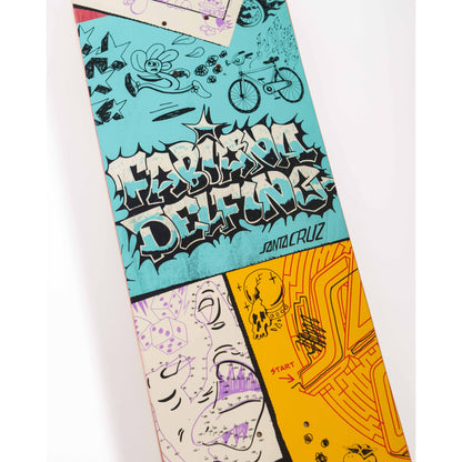 Santa Cruz FeelBase Delfino Scribble Skateboard Deck 8.25" photo