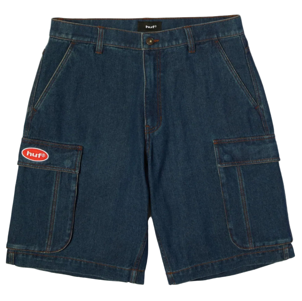 HUF X Oval Denim Cargo Short - Indigo