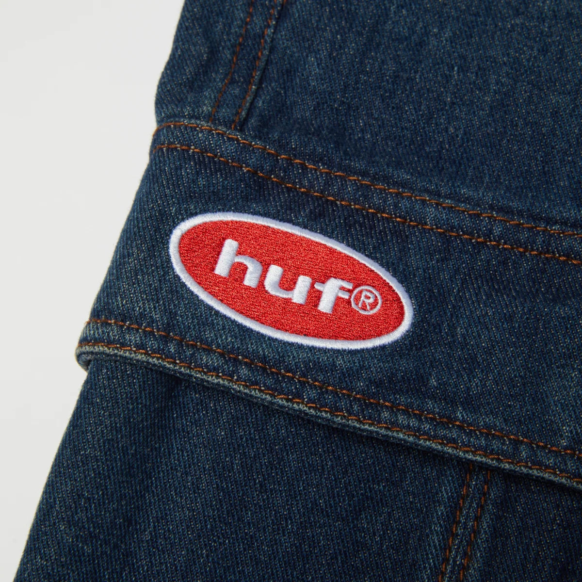 HUF X Oval Denim Cargo Short - Indigo