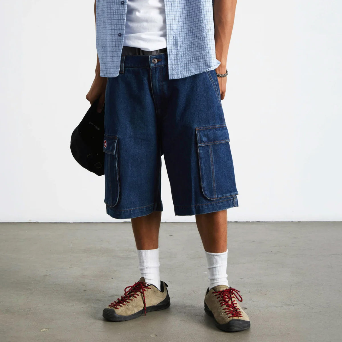 HUF X Oval Denim Cargo Short - Indigo