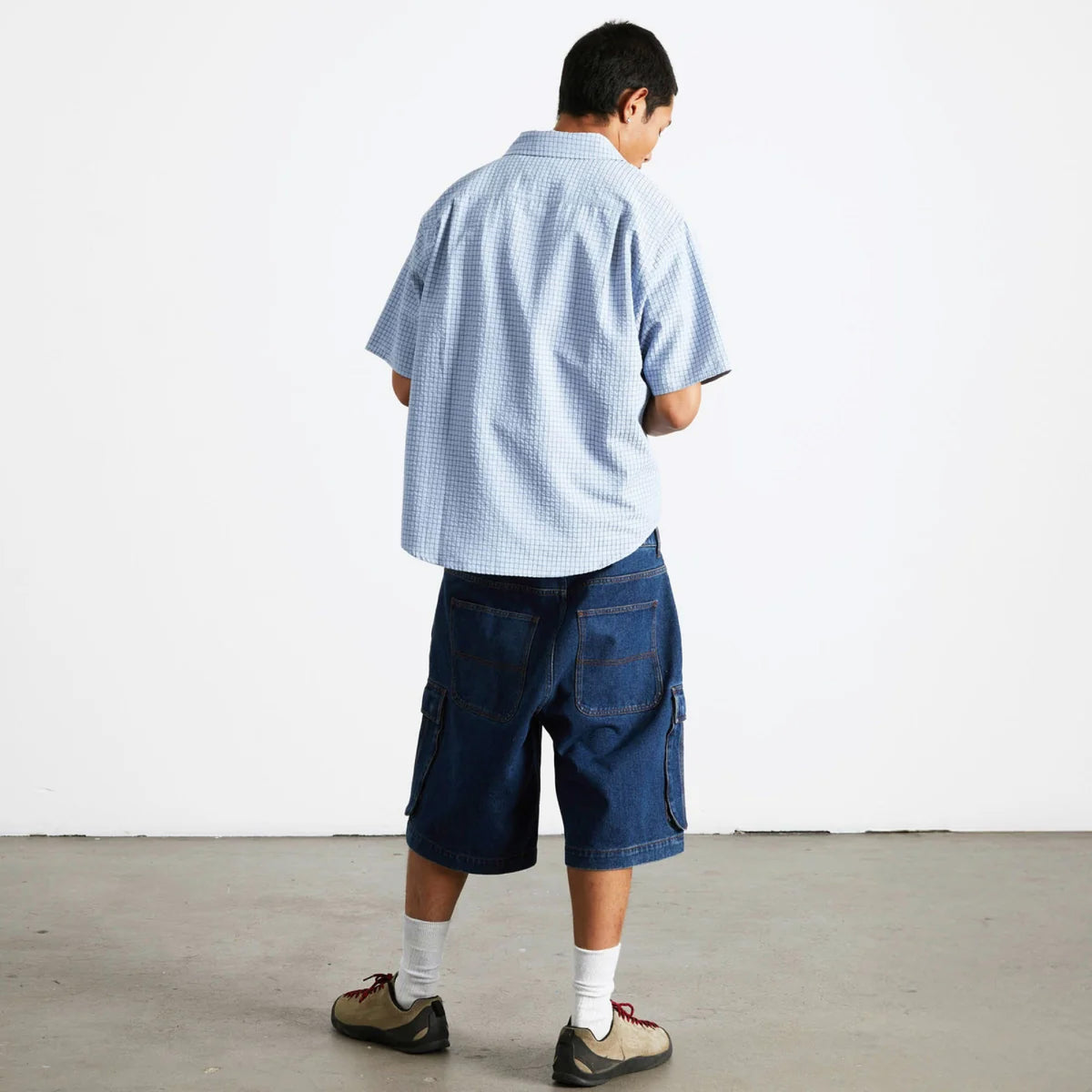 HUF X Oval Denim Cargo Short - Indigo