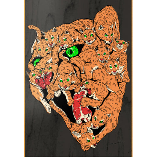 Heroin Dern Panther Skateboard Deck 8.5" graphic