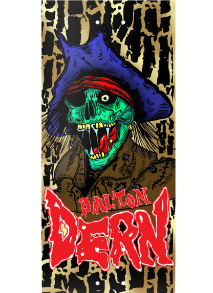 Heroin KO2 Dern Pirate Skateboard Deck 8.75" graphic