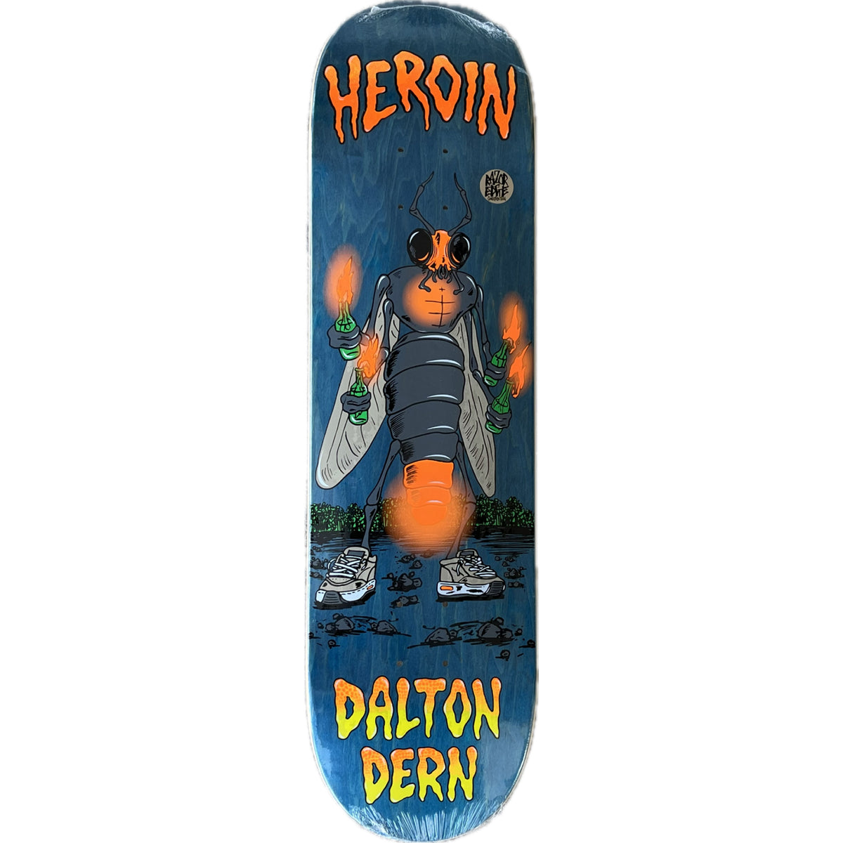Heroin Dalton Bug Skateboard Deck 8.38" blue veneer