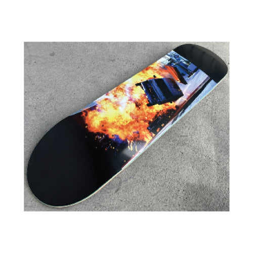 Hook-Ups Jeremy Klein Destruction Van Black Metallic Skateboard Deck 8.5"