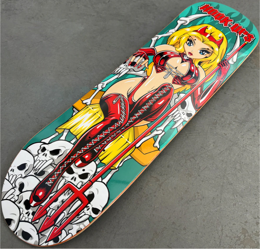 Hook-Ups Devil Throne Skateboard Deck 8.5" horizontal