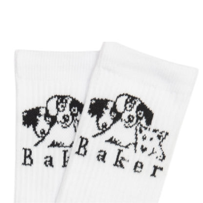 Baker Where My Dogs At Socks - White