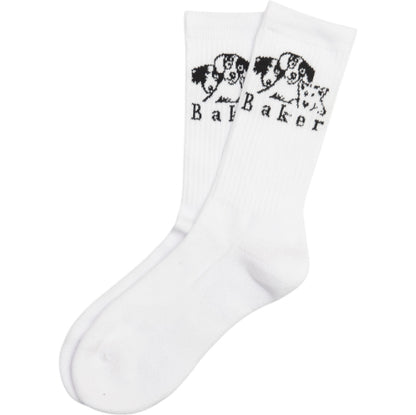 Baker Where My Dogs At Socks - White