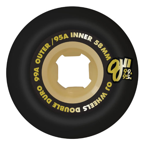 OJ Double Duro Mini Combo Black/Gum Wheels 58MM 99A/95A inside