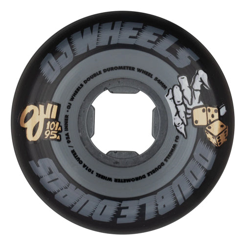 OJ Double Duro Skateboard Wheels Black 54MM 101A/95A