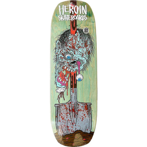 Heroin Double Shovel Random Veneer Skateboard Deck 9.9"