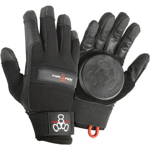 Triple Eight Downhill Longboard Skate Gloves - Black