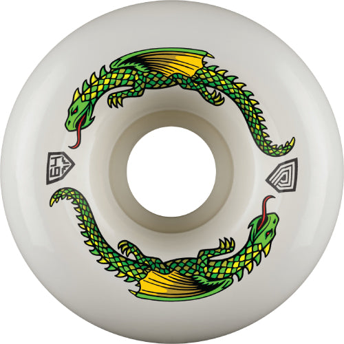 Powell Peralta Dragon Formula Wheels White 64MM 93A outside