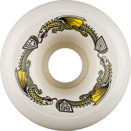 Powell Peralta Dragon Formula Skateboard Wheels White 64MM 88A