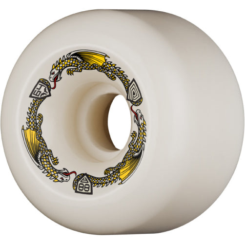 Powell Peralta Dragon Formula Skateboard Wheels White 64MM 88A