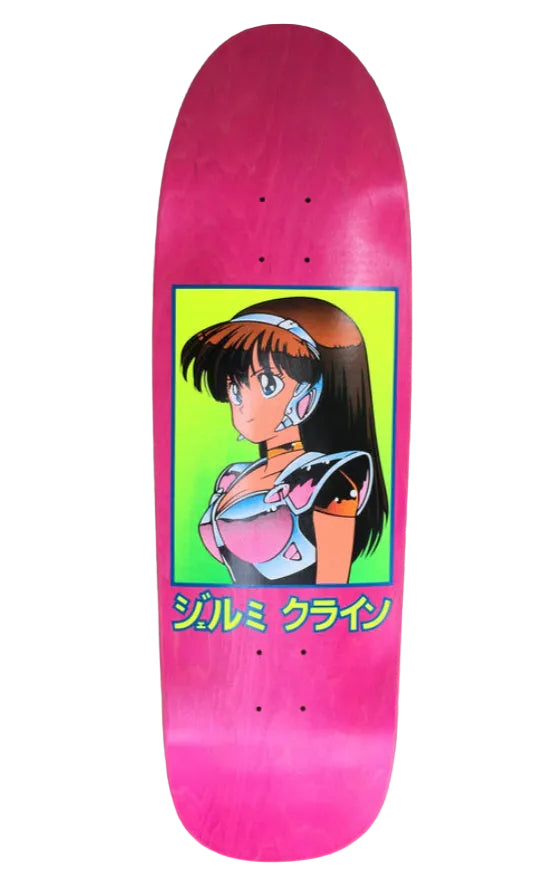 Hook-Ups Jeremy Klein Dream Girl Shaped Skateboard Deck Pink 9.5" full bottom