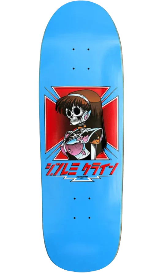 Hook-Ups Jeremy Klein Dream Hawk Shaped Skateboard Deck 9.5" full bottom