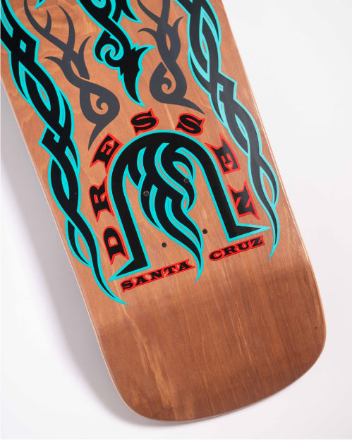Santa Cruz Dressen Tribal Reissue Skateboard Deck 9.9" tail
