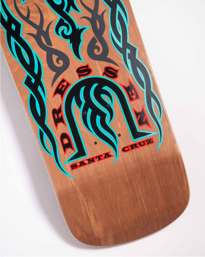 Santa Cruz Dressen Tribal Reissue Skateboard Deck 9.9" tail