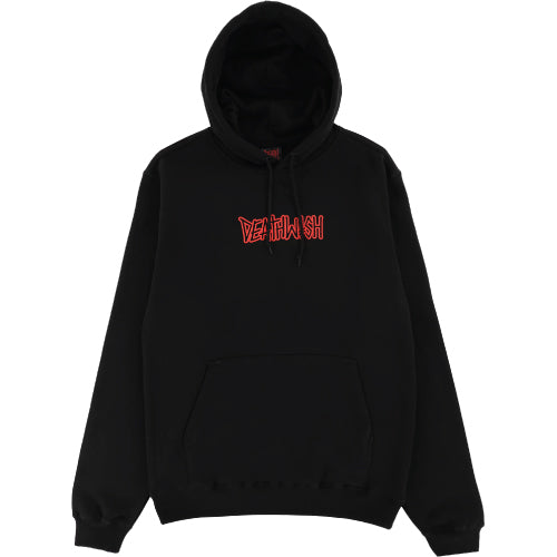 Deathwish Outline Puff Hoodie - Black