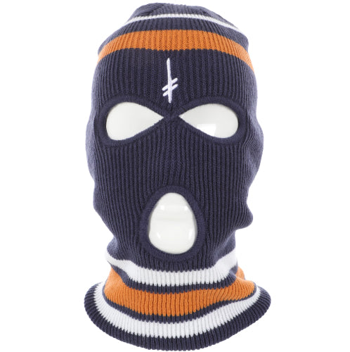 Deathwish Gang Logo Ski Mask - Navy/Orange