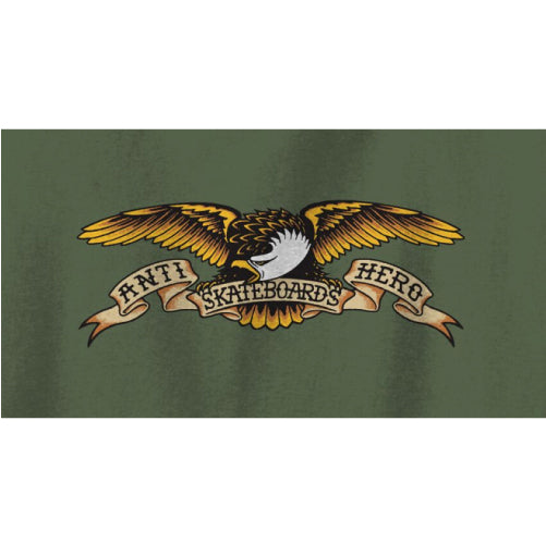 Antihero Classic Eagle Tee - Hemp Green graphic