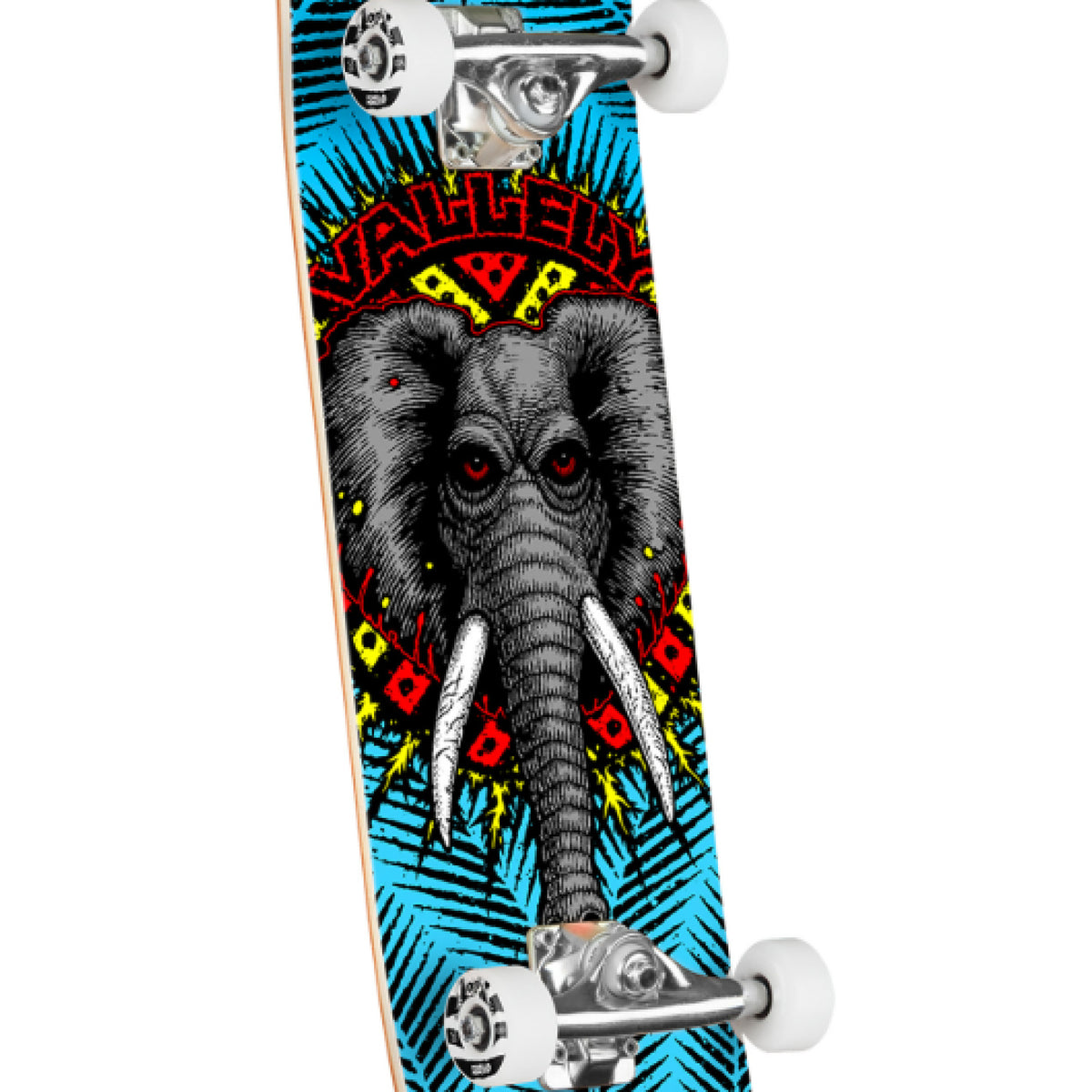 Powell Peralta Vallely Elephant Complete Skateboard Blue 8" graphic