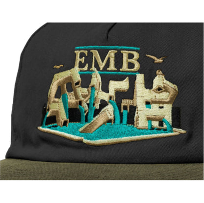 Real Embarcadero Snapback Hat - Black/Tan graphic