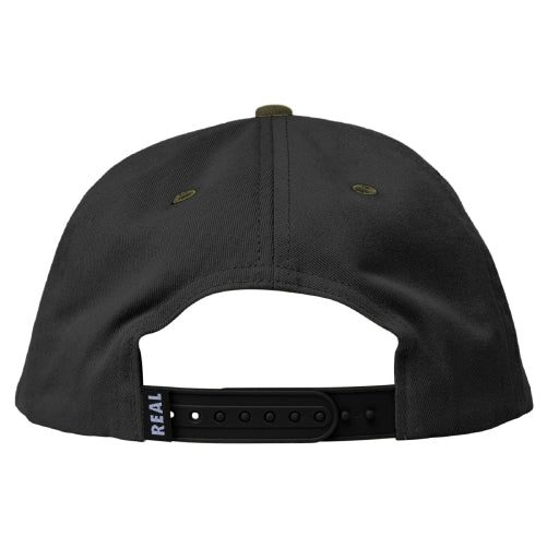 Real Embarcadero Snapback Hat - Black/Tan back