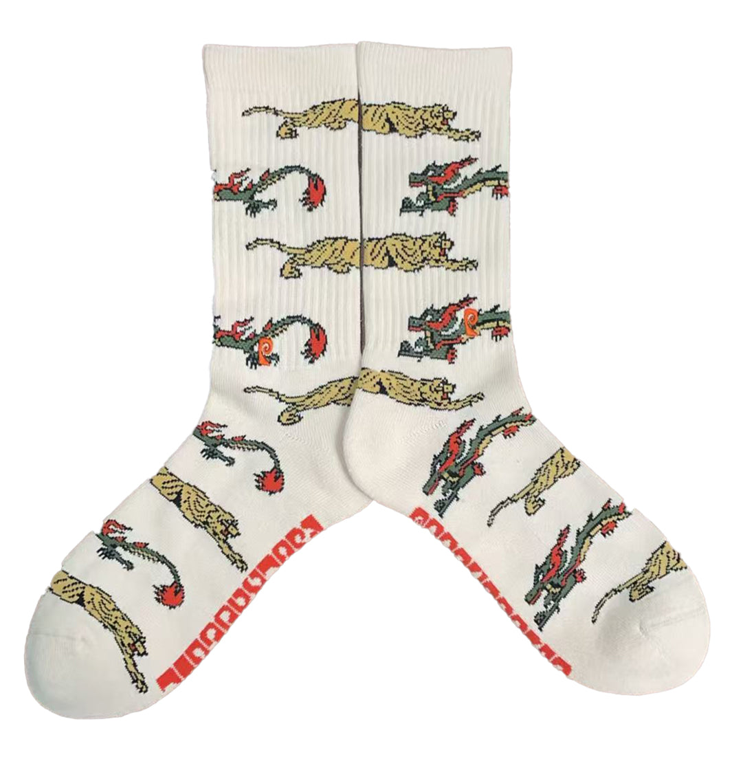 Psockadelic Enter the Dragon Crew Socks pair