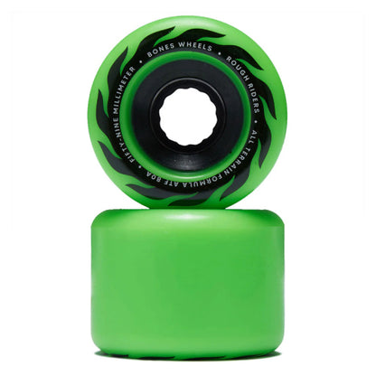 Bones ATF Rough Riders Wheels Eternal Flame Wheels 59MM 80A green surface