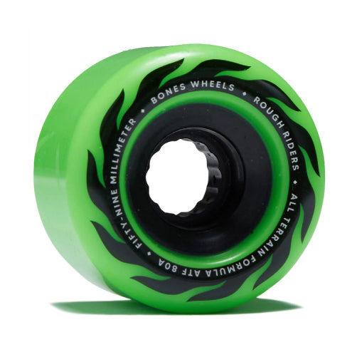 Bones ATF Rough Riders Wheels Eternal Flame Wheels 59MM 80A green profile