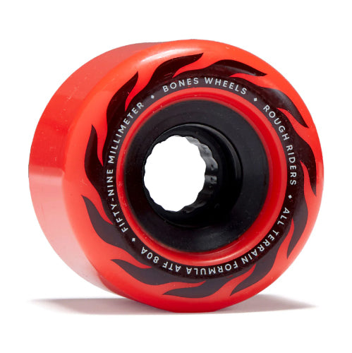 Bones ATF Rough Riders Wheels Eternal Flame Wheels 59MM 80A red profile